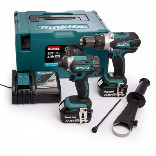 MAKITA 18V Li-Ion accu klopboormachine + slagschroevendraaier EAN: 88381813082