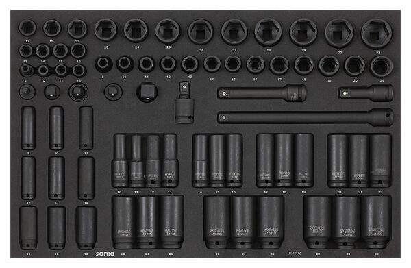 SONIC krachtdoppenset 3/8"+ 1/2"SFS-M 74-delig (307302) - Default image for the product