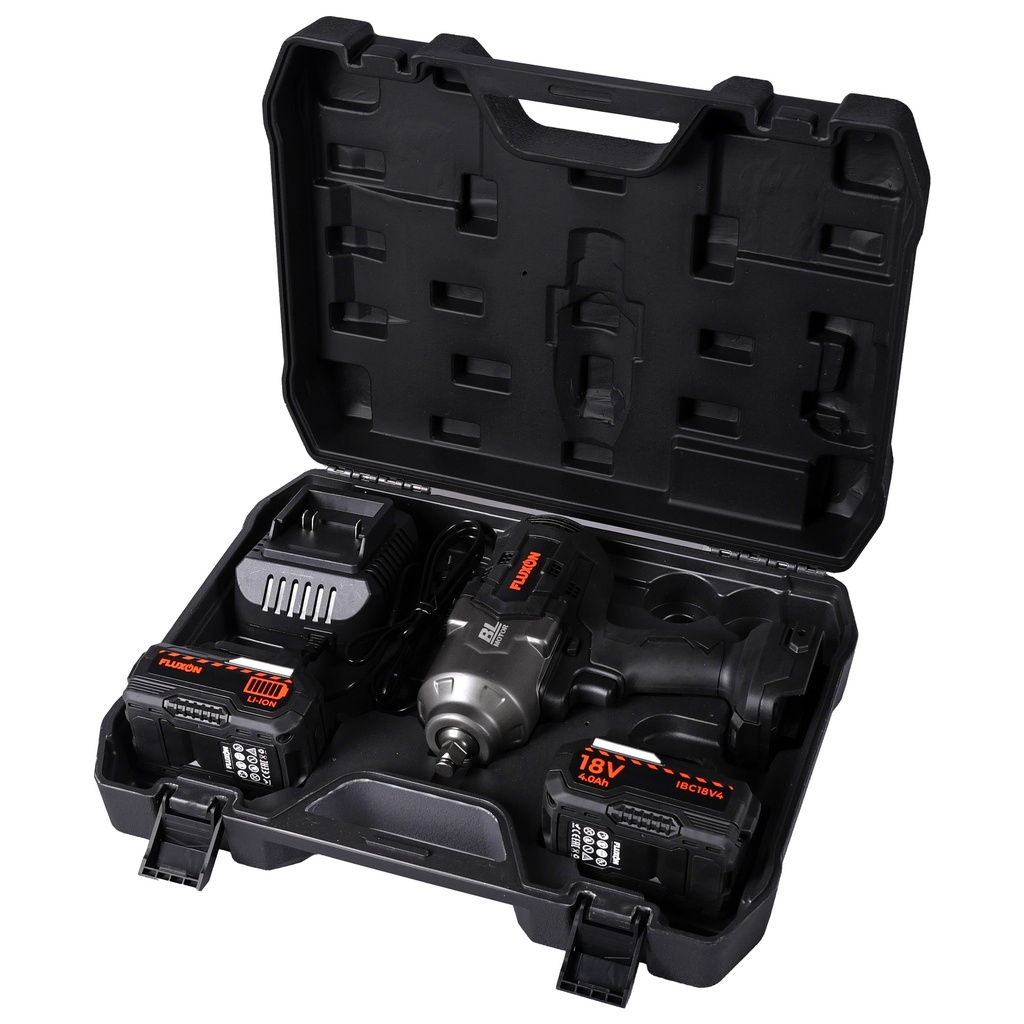 FLUXON 1/2"accu slagmoersleutel 1700Nm incl. 2x 4Ah accu en lader - Default image for the product