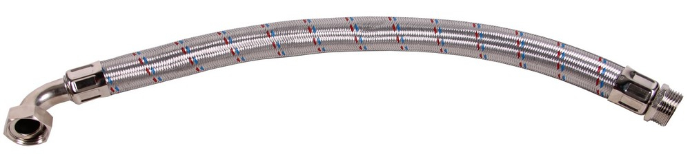 Flexibele metalen slang met bocht 100 cm lang - Default image for the product