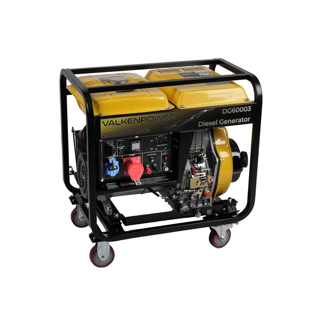 Valkenpower Diesel generator set open type 230V/400V 6kVA