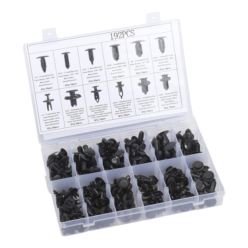 Bekleding clips assortiment 192 delig - Default image for the product