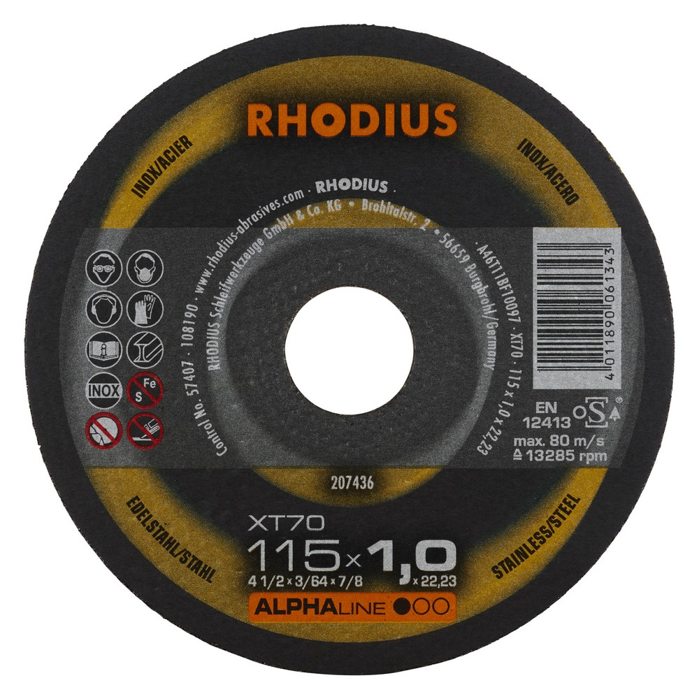 Doorslijpschijf XT70 115 x 1,0 x 22,23mm 10 stuks - Default image for the product