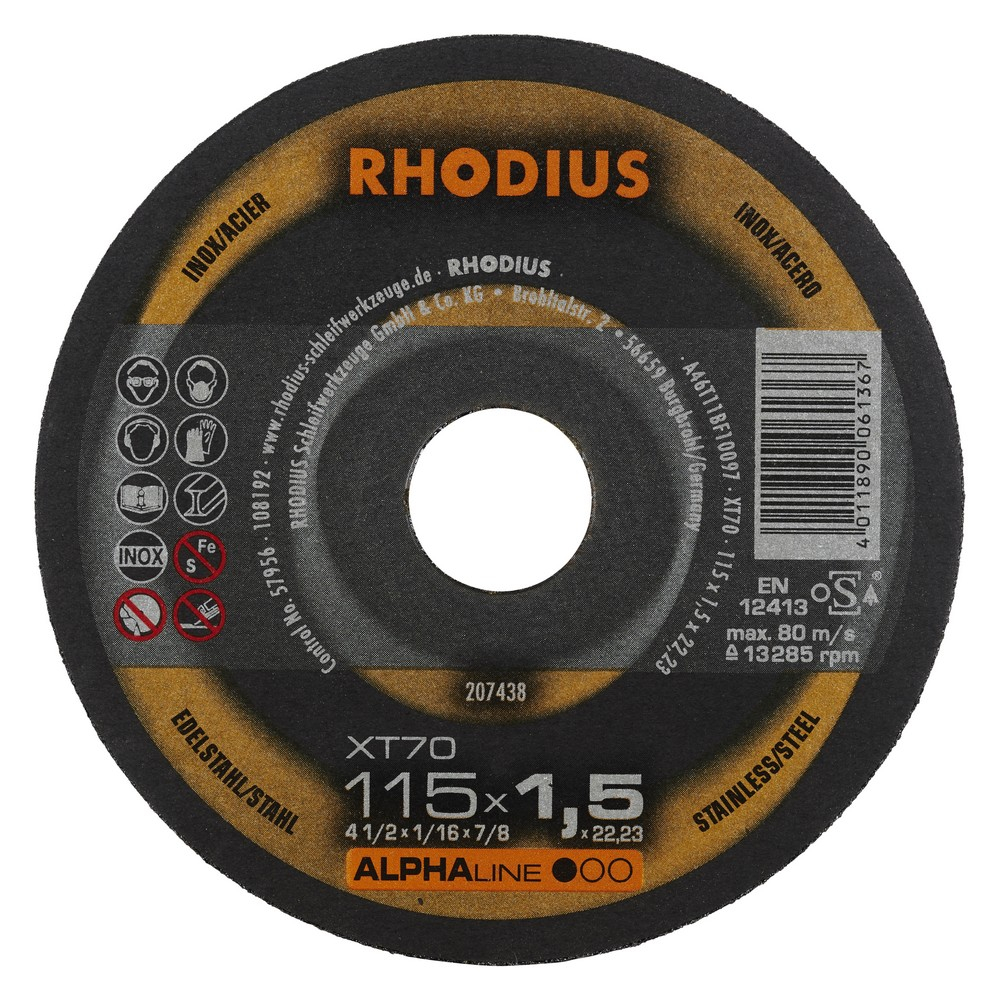 Doorslijpschijf XT70 115 x 1,5 x 22,23mm 10 stuks - Default image for the product
