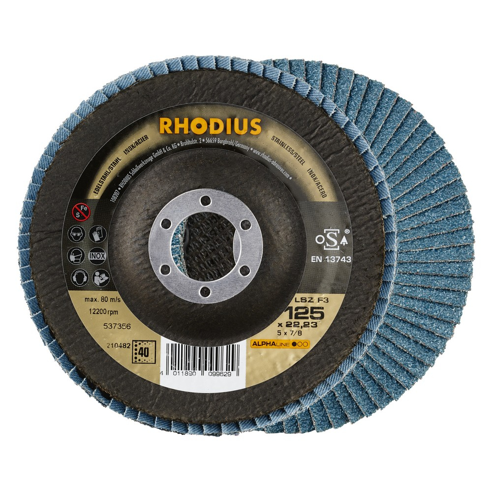 Lamellenschijf V conisch LSZ F3 125 x 22,23mm K40 10 stuks - Default image for the product