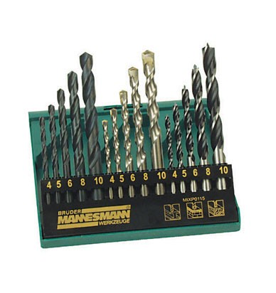 Mannesmann 15-delige set boren (54315)