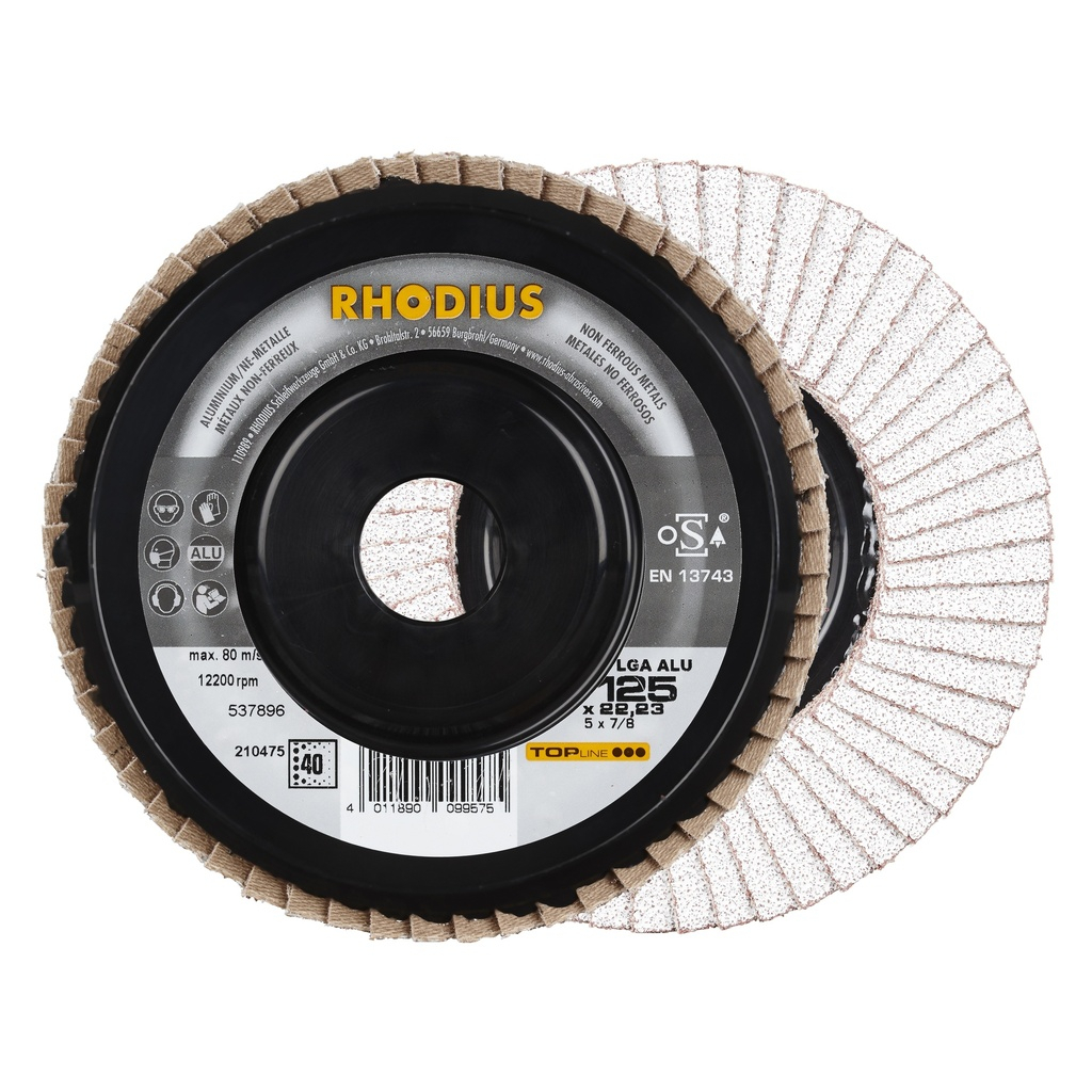 Lamellenschijf P vlak LGA ALU 125 x 22,23mm K40 - Default image for the product