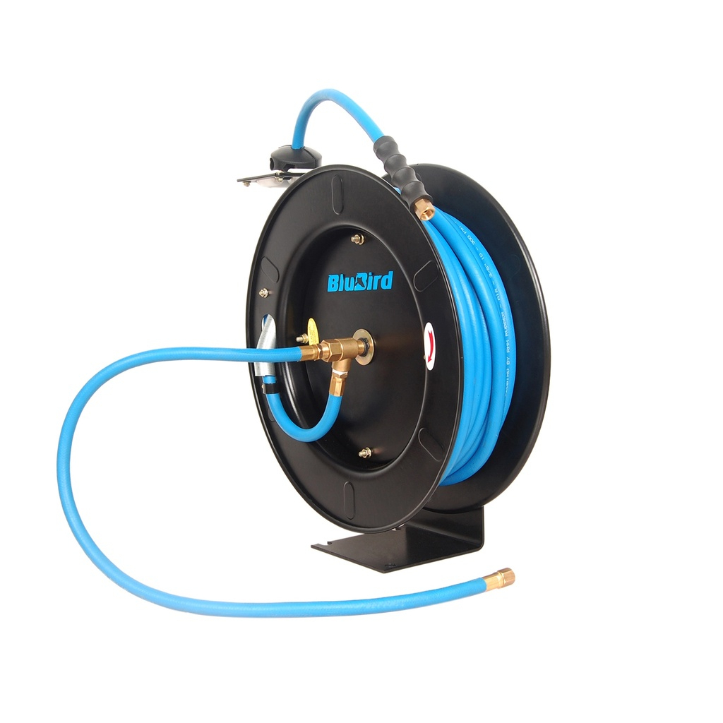 Blubird rubber luchtslanghaspel enkele arm 10mm x 10mtr