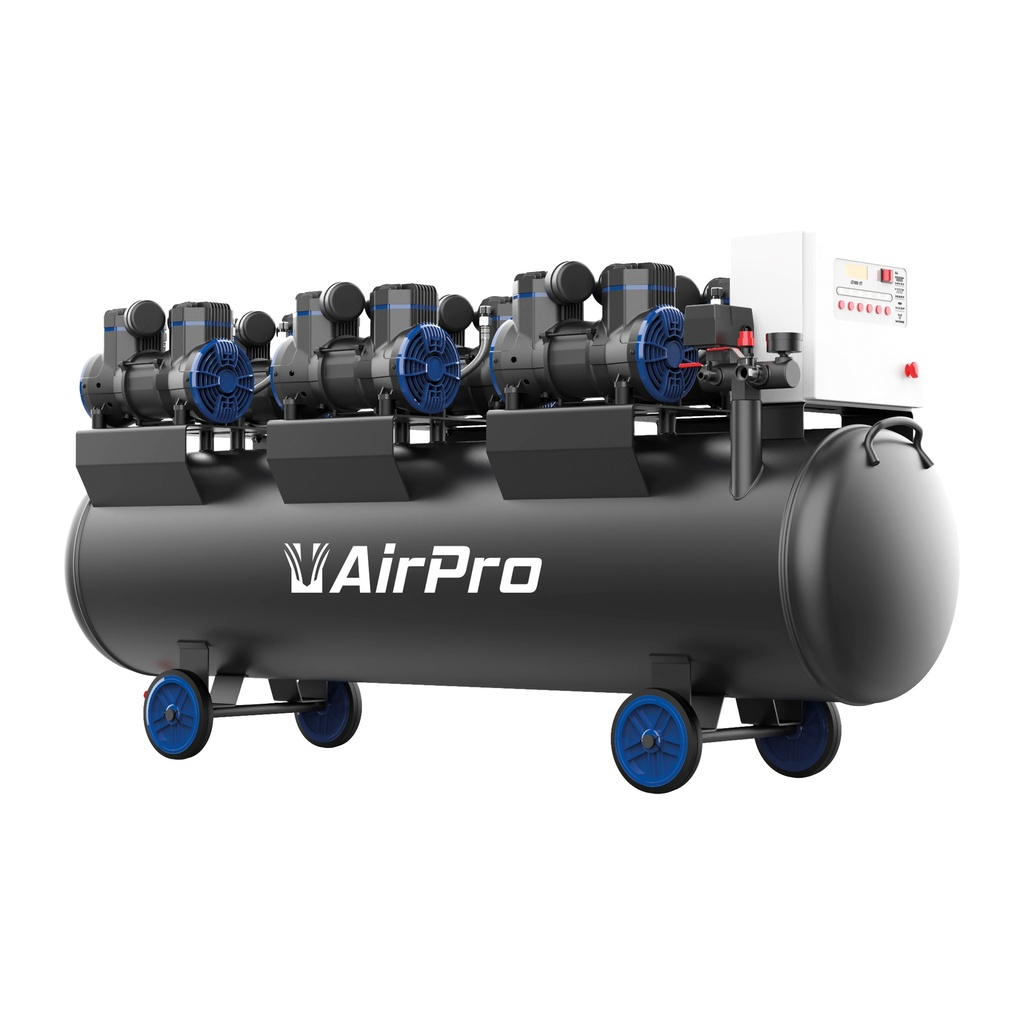 AIRPRO Compressor olievrij 6x2pk 280L tank 400V