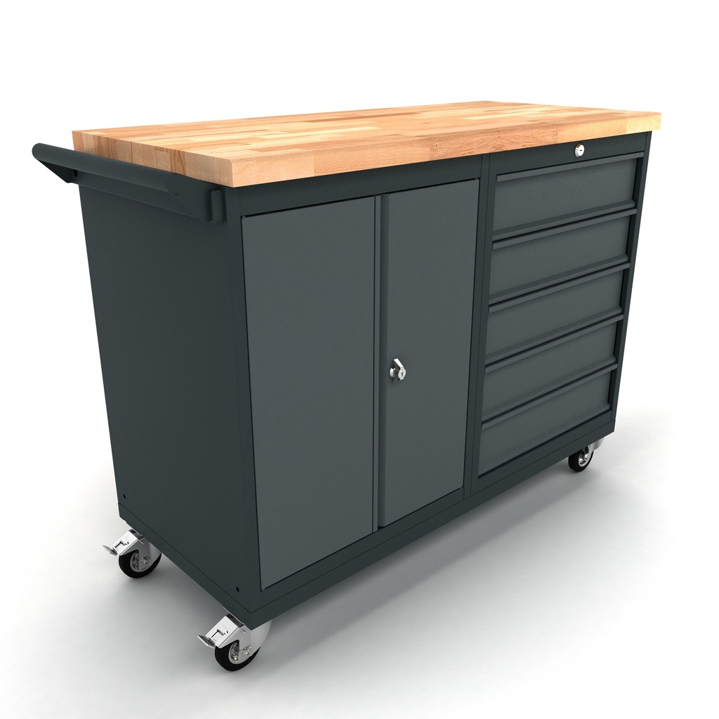 Verrijdbare werkbank 2 deuren 5 laden kast - Default image for the product