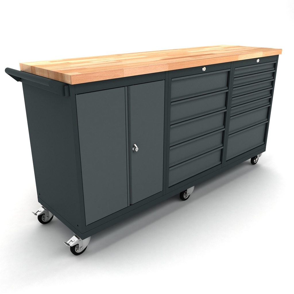 Verrijdbare werkbank 2 deuren 12 laden kast - Default image for the product