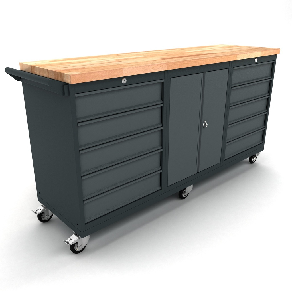 Verrijdbare werkbank 2 deuren 2 x 5 laden kast - Default image for the product