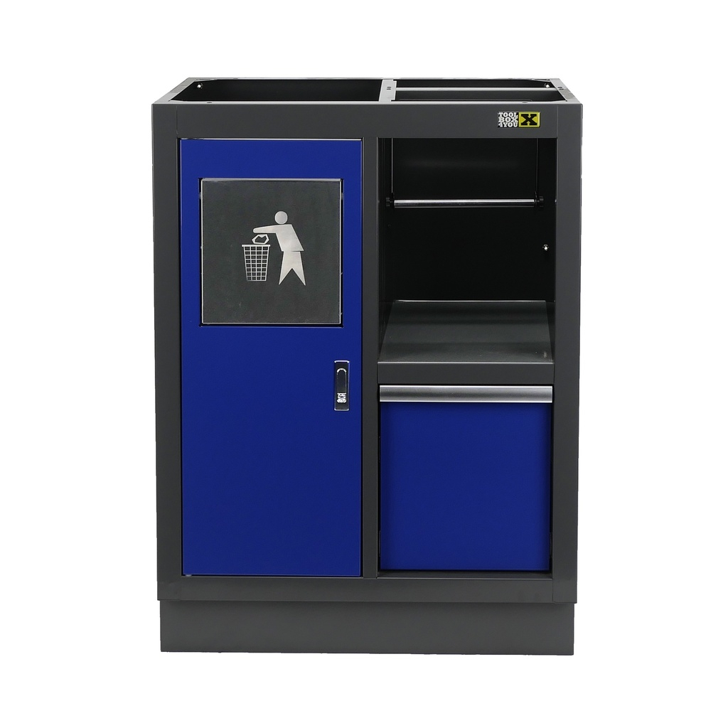 TOOLBOX4YOU Onderkast afvalbak en papierhouder BLAUW