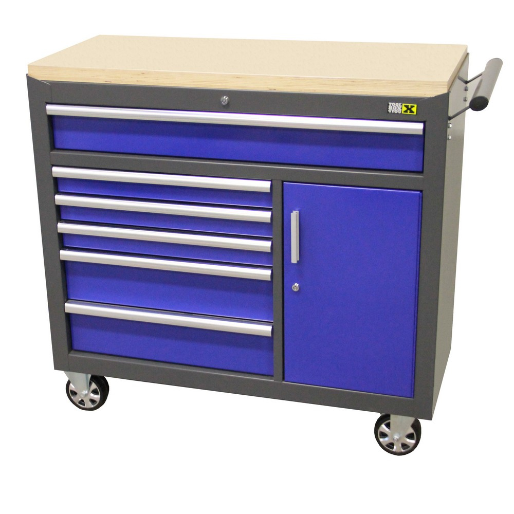 Gereedschapswagen / werkbank (houten blad)