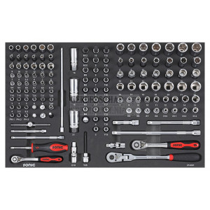 SONIC doppenset 1/4 + 3/8“ 142-delig SFS