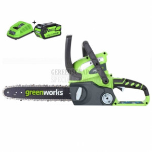 GREENWORKS 40V accu kettingzaag + 2Ah accu en lader 