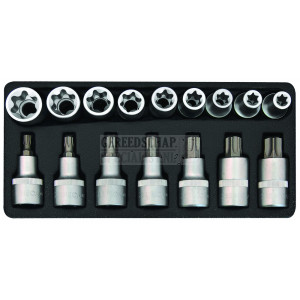 Torxdoppenset 1/2" 16 delig