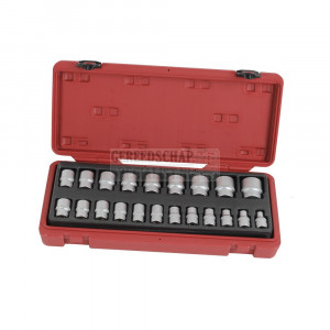 Doppen los 1/2" 21 delig metrisch