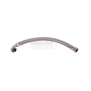 Flexibele metalen slang met bocht 50 cm lang