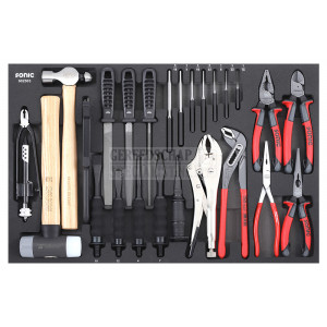 SONIC beitel, hamer, tangen en vijlenset SFS-M 25-delig (602503)