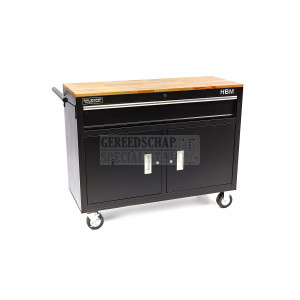Gereedschapswagen / werkbank 125 cm  ZWART