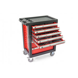 HBM 196-delige PREMIUM gereedschapswagen rood 