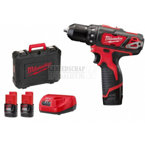 MILWAUKEE M12BDD-202C accu boorschroefmachine 12 Volt 2.0Ah