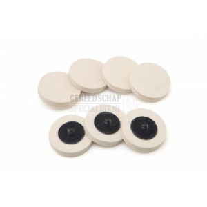 HBM 75 mm polijstvilt met roll on opname