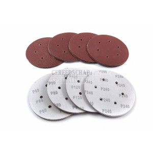 SILVERLINE 10-delige 125 mm gerperforeerde klittebandschijvenset