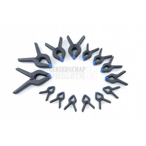 HBM 14-delige marktklemmen set Van 75 tot 225 mm