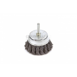 HBM 75 mm komborstel met gegolfd STAALdraad met 6 mm opname