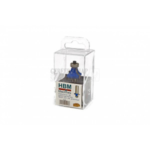 HBM PROFI HM Kwartrondprofielfrees R8 x 28,5 mm met geleidelager