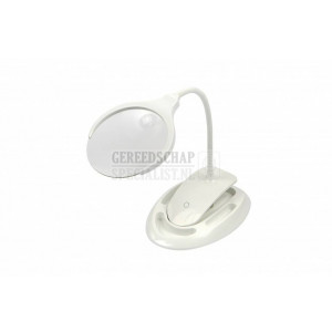 HBM oplaadbare LED loupelamp met voet en tafelklem