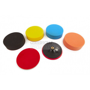 HBM 6-delige 125 mm polijstset met M14 opname