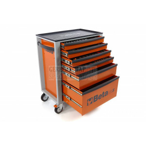 BETA 6 laden gereedschapswagen ORANJE met 235-delige easy FOAM inlay