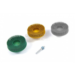 HBM 3-delige 50 mm Bristle disc set met 6.3 mm stiftopname