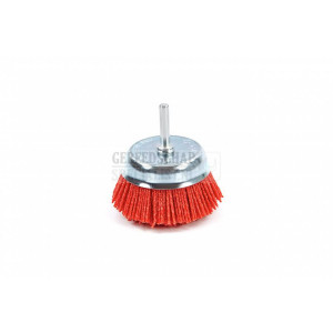 HBM 75 mm nylon kom borstel. schuurborstel met 6 mm opname