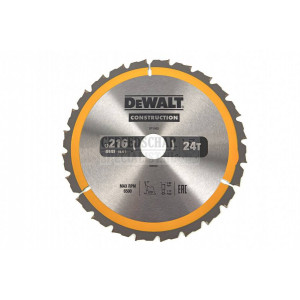 DEWALT cirkelzaagblad - 216 x 30 x 24T - hout (met nagels) - DT1952-QZ