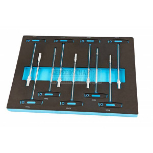 Inlay gereedschapswagen T-greep dopsleutels 9-delig