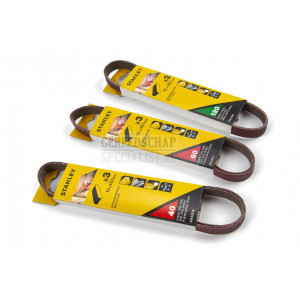 STANLEY 3-delige 13 x 451 mm K120 schuurbandenset voor De Black & Decker KA900E Powerfile