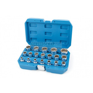 HBM 19-delige 1/2" multilock doppenset 8 tot 32 mm