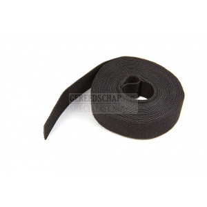 SILVERLINE ZWARTE klittenband Band 25 mm x 5 meter