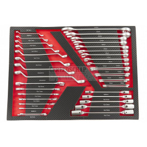 HBM 38-delige set (steek)ringsleutels FOAM