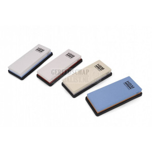 HBM PROFI dubbelzijdige wetsteen K180/600 met rubberen ANTI-SLIP houder
