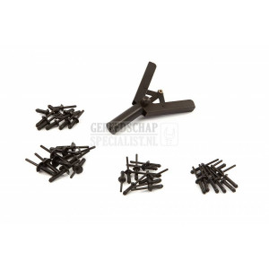 HBM popnageltang met 40 kunststof popnagels