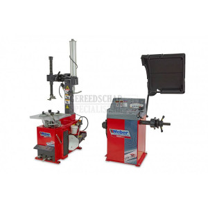 WEBER PROFI bandendemonteermachine met hulparm en banden balanceermachine set
