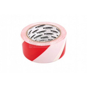 SILVERLINE 50 mm x 33 meter ROOD WIT veiligheidstape