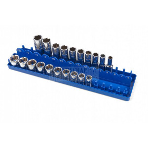 HBM 3/8" opbergrek voor korte en lange doppen. dopsleutels"