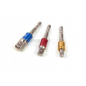 HBM PROFI 3-delige bit - Dop adapterset met HEX aansluiting