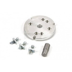 HBM 100 mm flens met opspanset voor 80 mm klauwplaat
